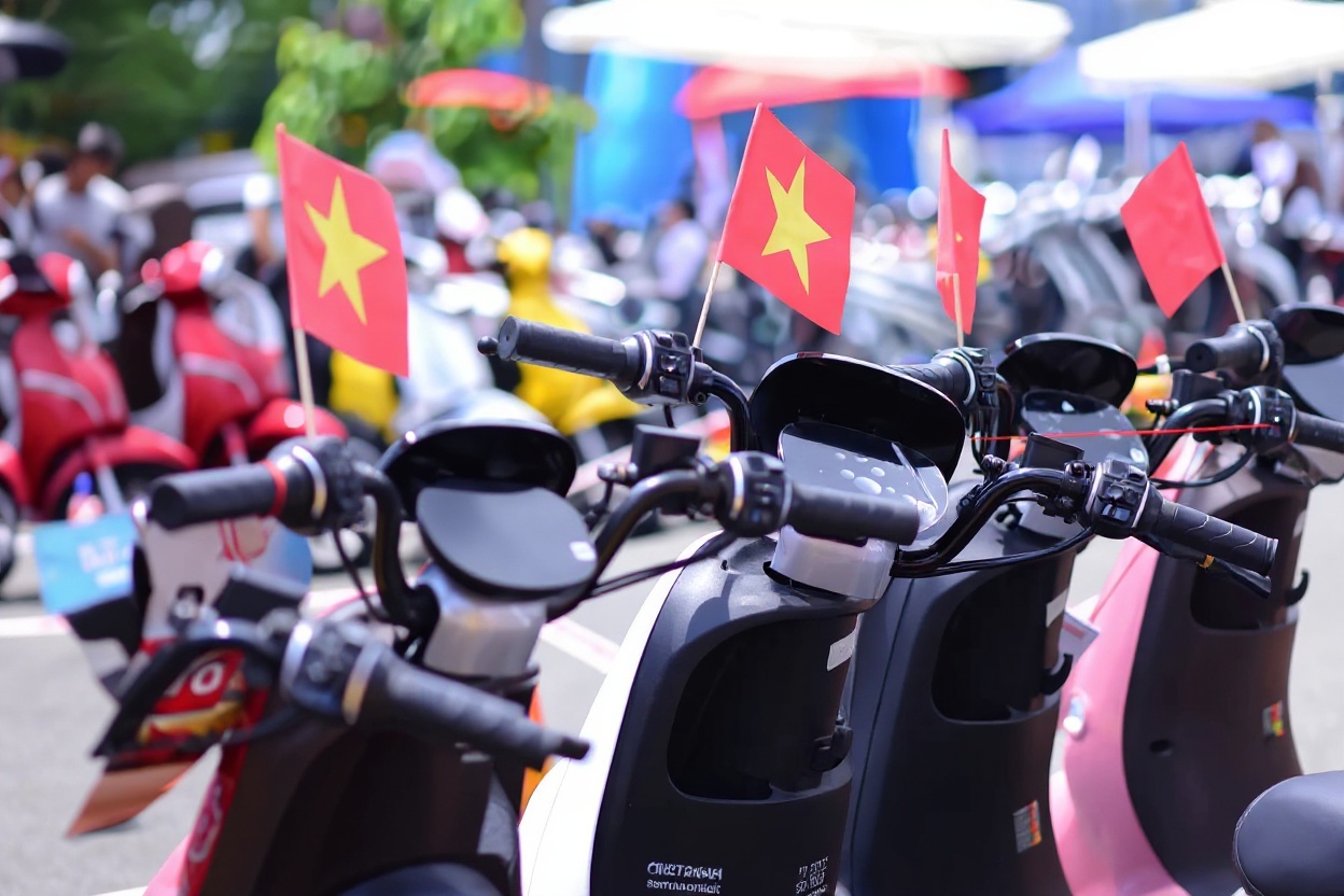 A typical rental shop in Hanoi — compare three before committing
